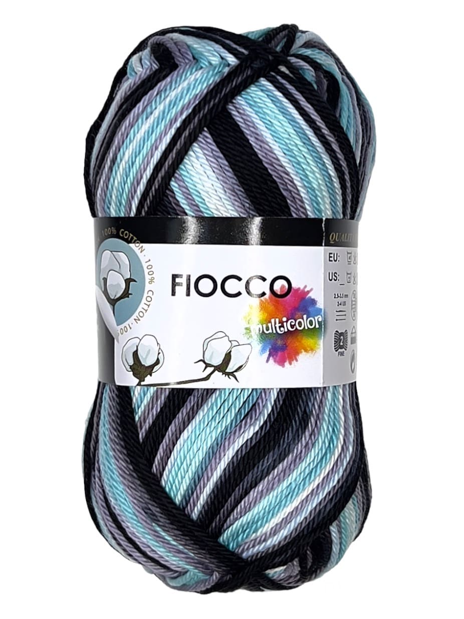 Fiocco Multicolor Blau Schwarz 9530